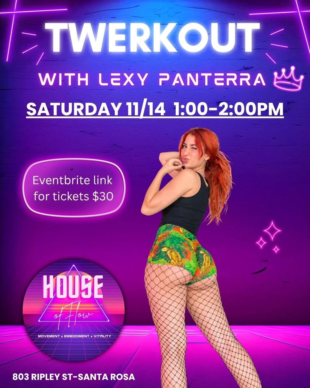 Flyer for Santa Rosa Twerk